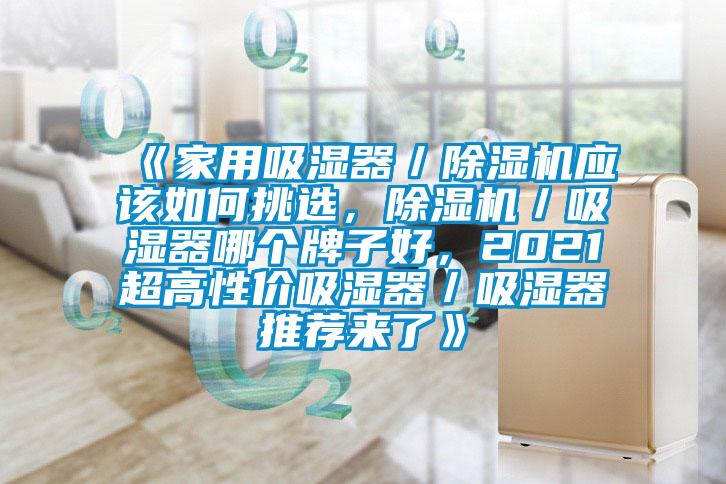 《家用吸濕器／除濕機應該如何挑選，除濕機／吸濕器哪個牌子好，2021超高性價吸濕器／吸濕器推薦來了》
